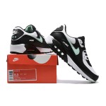 Nike Air Max 90 DH4619-100 - ブラック＆ホワイトスニーカー、ミントグリーンスウッシュ付き