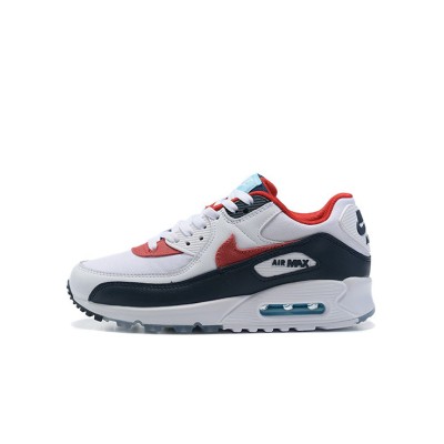 Nike Air Max 90 DJ5170-100 - White, Black & Red Sneakers with Blue Accents | Timeless Style & Superior Comfort