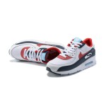 Nike Air Max 90 DJ5170-100 - White Sneakers with Black, Red, and Blue Accents