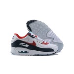 Nike Air Max 90 DJ5170-100 - White Sneakers with Black, Red, and Blue Accents