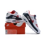 Nike Air Max 90 DJ5170-100 - White Sneakers with Black, Red, and Blue Accents