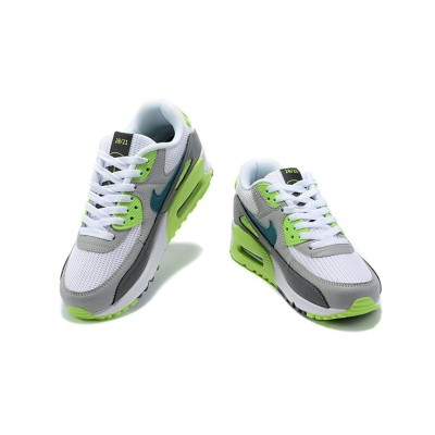 Nike Air Max 90 DJ6897-100 - White Sneakers with Neon Green & Grey Accents | Fresh Design & Everyday Comfort