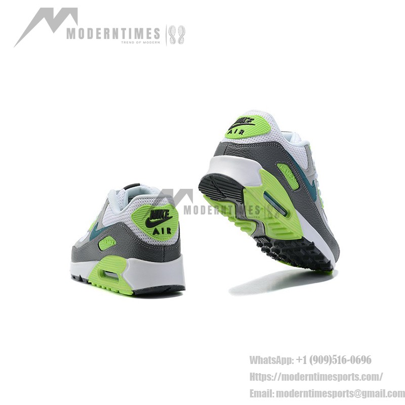 Nike Air Max 90 DJ6897-100 - White sneakers with neon green and grey accents