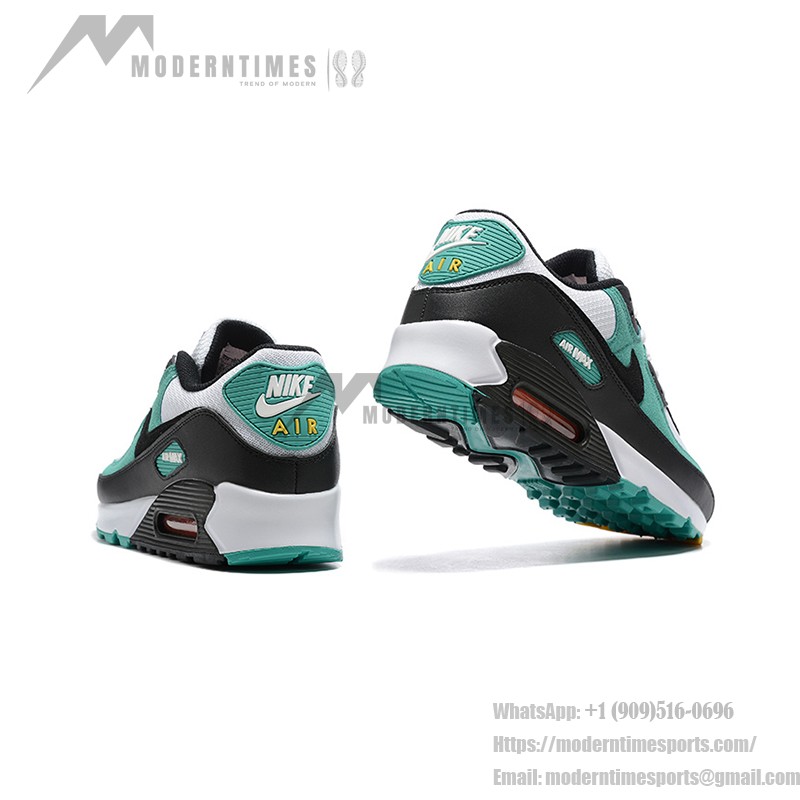 Nike Air Max 90 DM0029-004 Weiße & Teal Sneaker mit Schwarzen Overlays