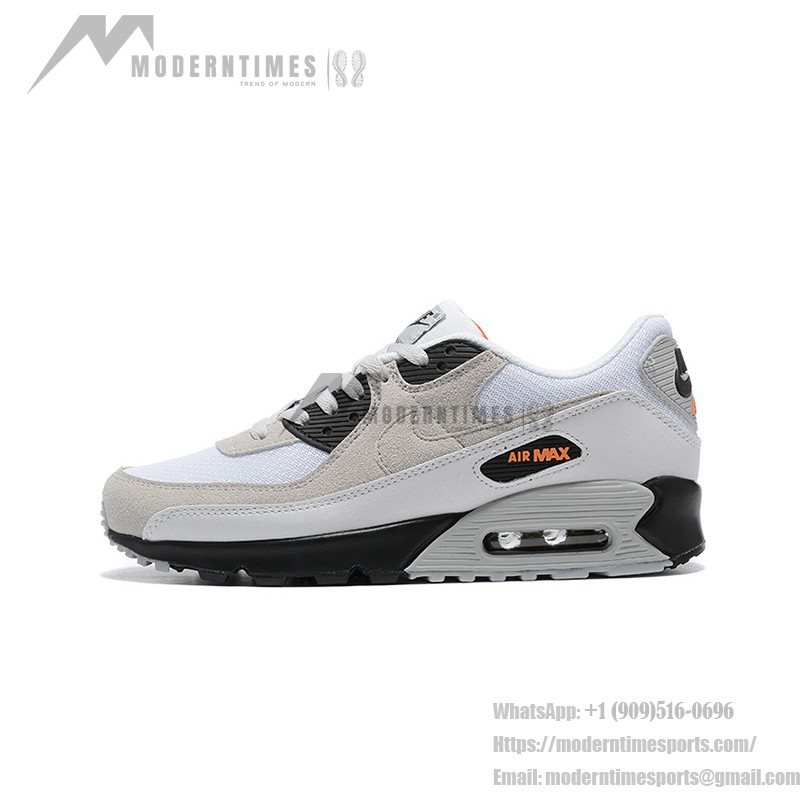 Nike Air Max 90 DM0029-100 - White and Beige Sneakers with Black Details