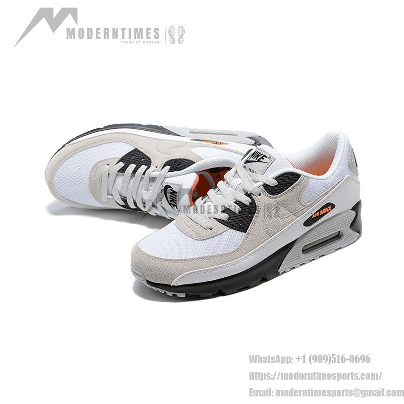 Nike Air Max 90 DM0029-100 - White and Beige Sneakers with Black Details