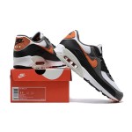 Nike Air Max 90 DM0029-101 - Graue, Schwarze & Weiße Sneaker mit Orangen Akzenten