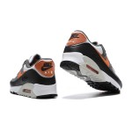 Nike Air Max 90 DM0029-101 - Graue, Schwarze & Weiße Sneaker mit Orangen Akzenten