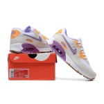 Nike Air Max 90 DM0029-102 - Beige Sneakers with Purple and Orange Highlights