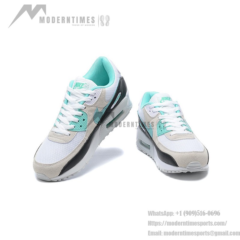 Nike Air Max 90 DM0029-104 - White Sneakers with Mint Green and Black Accents