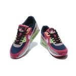 Nike Air Max 90 DM0035-500 - Multicolor Suede Sneakers with Vibrant Pink, Green & Navy Accents