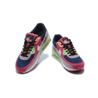 Nike Air Max 90 DM0035-500 - Multicolor Suede Sneakers with Vibrant Pink, Green & Navy Accents | Iconic Style & Superior Comfort