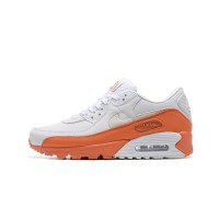 Nike Air Max 90 DM0958-100 - White Sneakers with Vibrant Orange Overlays | Iconic Style & Everyday Comfort