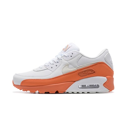 Nike Air Max 90 DM0958-100 - White Sneakers with Vibrant Orange Overlays | Iconic Style & Everyday Comfort