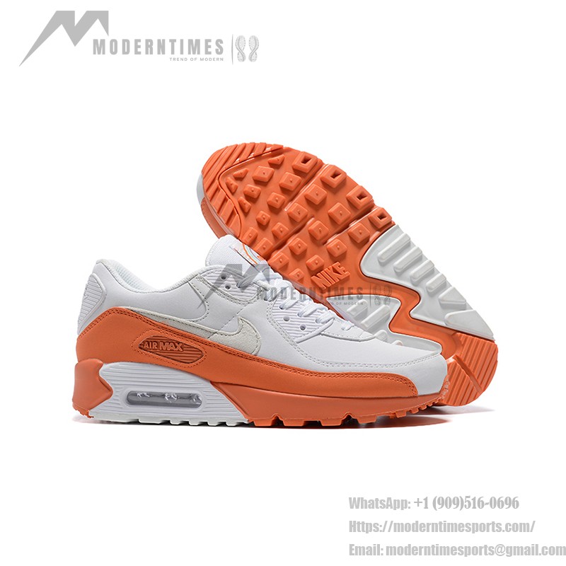 Nike Air Max 90 DM0958-100 - White and Orange Sneakers