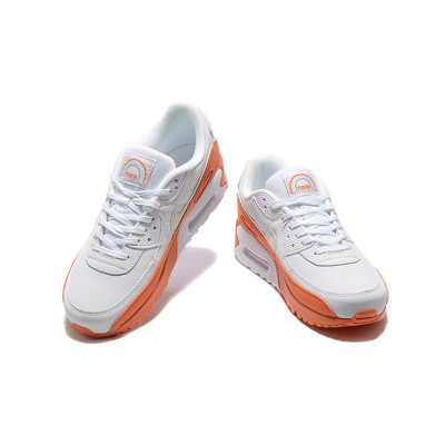 Nike Air Max 90 DM0958-100 - White Sneakers with Vibrant Orange Overlays | Iconic Style & Everyday Comfort