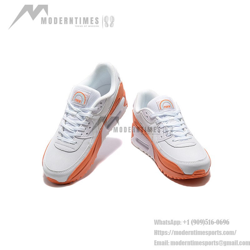 Nike Air Max 90 DM0958-100 - White and Orange Sneakers