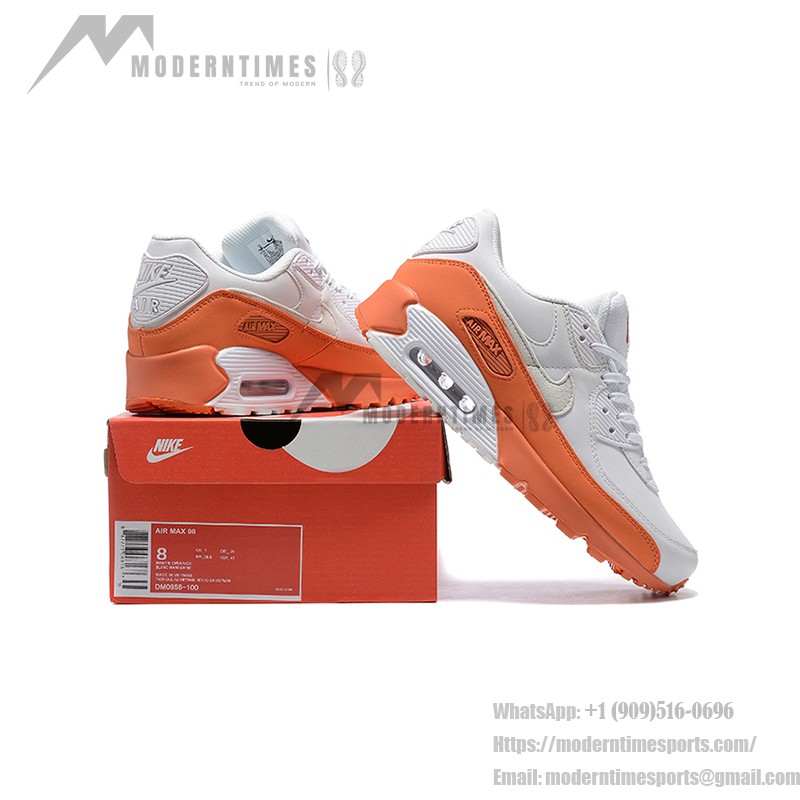 Nike Air Max 90 DM0958-100 - White and Orange Sneakers