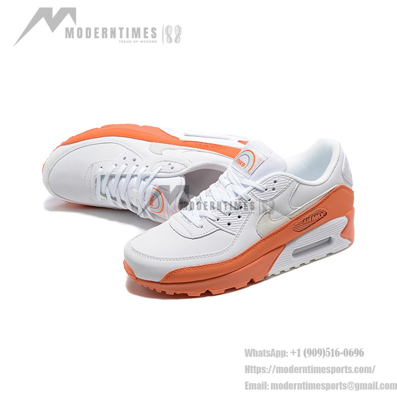 Nike Air Max 90 DM0958-100 - White and Orange Sneakers