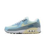 Nike Air Max 90 DM2829-001 - Light Blue Sneakers with Yellow Pastel Accents