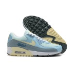 Nike Air Max 90 DM2829-001 - Light Blue Sneakers with Yellow Pastel Accents