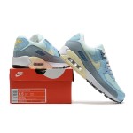 Nike Air Max 90 DM2829-001 - Light Blue Sneakers with Yellow Pastel Accents