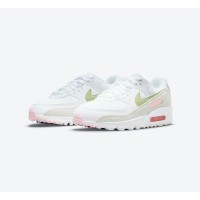 Nike Air Max 90 DM2874-100 - White Sneakers with Light Green & Soft Pink Details | Elegant Style & Everyday Comfort