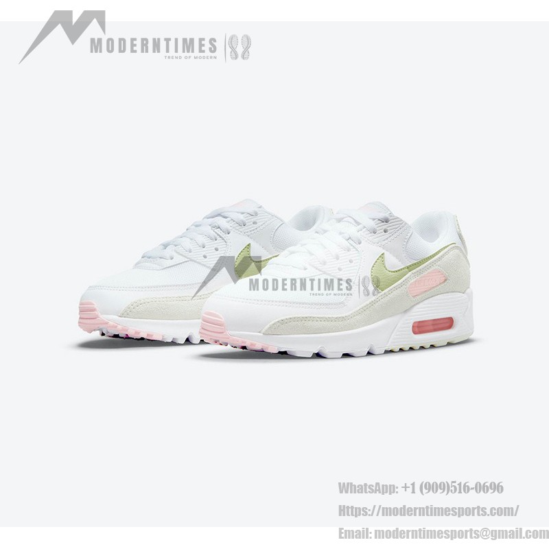 Nike Air Max 90 DM2874-100 - White Sneakers with Light Green and Soft Pink Details