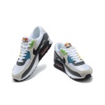 Nike Air Max 90 DM8151-100 - White, Grey & Black Sneakers with Red & Yellow Accents