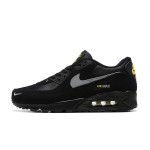 Nike Air Max 90 DO6706-001 - Black Sneakers with Grey Swoosh and Yellow Accents