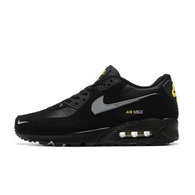 Nike Air Max 90 DO6706-001 - Black Sneakers with Grey Swoosh & Yellow Accents | Sleek Style & Maximum Comfort