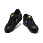 Nike Air Max 90 DO6706-001 - Black Sneakers with Grey Swoosh and Yellow Accents