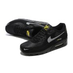 Nike Air Max 90 DO6706-001 - Black Sneakers with Grey Swoosh and Yellow Accents