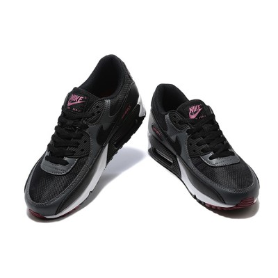 Nike Air Max 90 DQ4071-001 - Black & Grey Sneakers with Pink Accents | Sleek Comfort & Modern Style