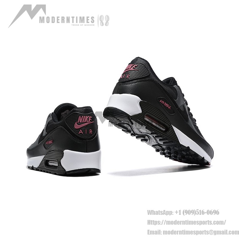 Nike Air Max 90 DQ4071-001 - Schwarze & Graue Sneaker mit Rosa Akzenten