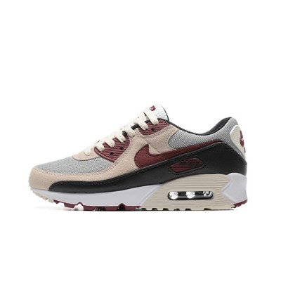 Nike Air Max 90 DQ4071-004 - Beige & Maroon Sneakers with Black Accents | Timeless Style for Everyday Comfort