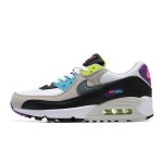 Nike Air Max 90 DR9900-100 - グレー、ブラック、ホワイトのマルチカラースニーカー、ネオンアクセント付き