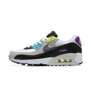 Nike Air Max 90 DR9900-100 - Mehrfarbige Graue, Schwarze & Weiße Sneaker mit Leuchtenden Neon-Akzenten | Ikonischer Komfort & Mutiger Stil