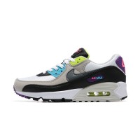 Nike Air Max 90 DR9900-100 - Mehrfarbige Graue, Schwarze & Weiße Sneaker mit Leuchtenden Neon-Akzenten | Ikonischer Komfort & Mutiger Stil