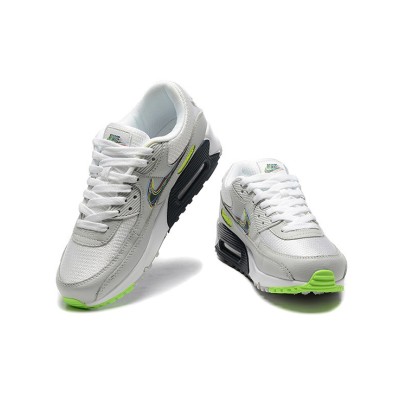 Nike Air Max 90 DV3480-100 - White Sneakers with Multicolored Swoosh & Neon Accents | Modern Design & Everyday Comfort