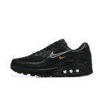 Nike Air Max 90 DX2651-001 - Black Sneakers with Silver & Yellow Accents