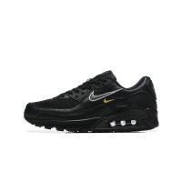 Nike Air Max 90 DX2651-001 - Black Sneakers with Silver & Yellow Accents | Iconic Comfort & Sleek Design