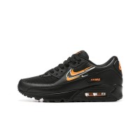 Nike Air Max 90 DX2656-001 - Black Sneakers with Orange Swoosh Layers | Sleek Design & Everyday Comfort