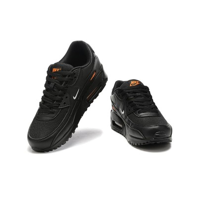 Nike Air Max 90 DX2656-001 - Black Sneakers with Orange Swoosh Layers | Sleek Design & Everyday Comfort