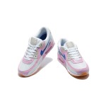 Nike Air Max 90 DX3316-100 - White Sneakers with Pink Overlays & Blue Swoosh