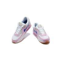 Nike Air Max 90 DX3316-100 - White Sneakers with Pink Overlays & Blue Swoosh | Stylish Comfort & Iconic Design