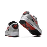 Nike Air Max 90 DX4233-001 - Silver and White Sneakers with Red Swoosh