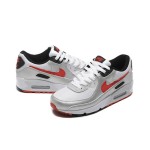 Nike Air Max 90 DX4233-001 - Silver and White Sneakers with Red Swoosh