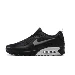 Nike Air Max 90 DX8969-001 - Black Sneakers with Grey Swoosh & Metallic Silver Midsole