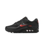 Nike Air Max 90 DX9272-001 - Black Sneakers with Red Swoosh